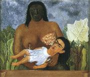Frida Kahlo Amah and i oil painting artist